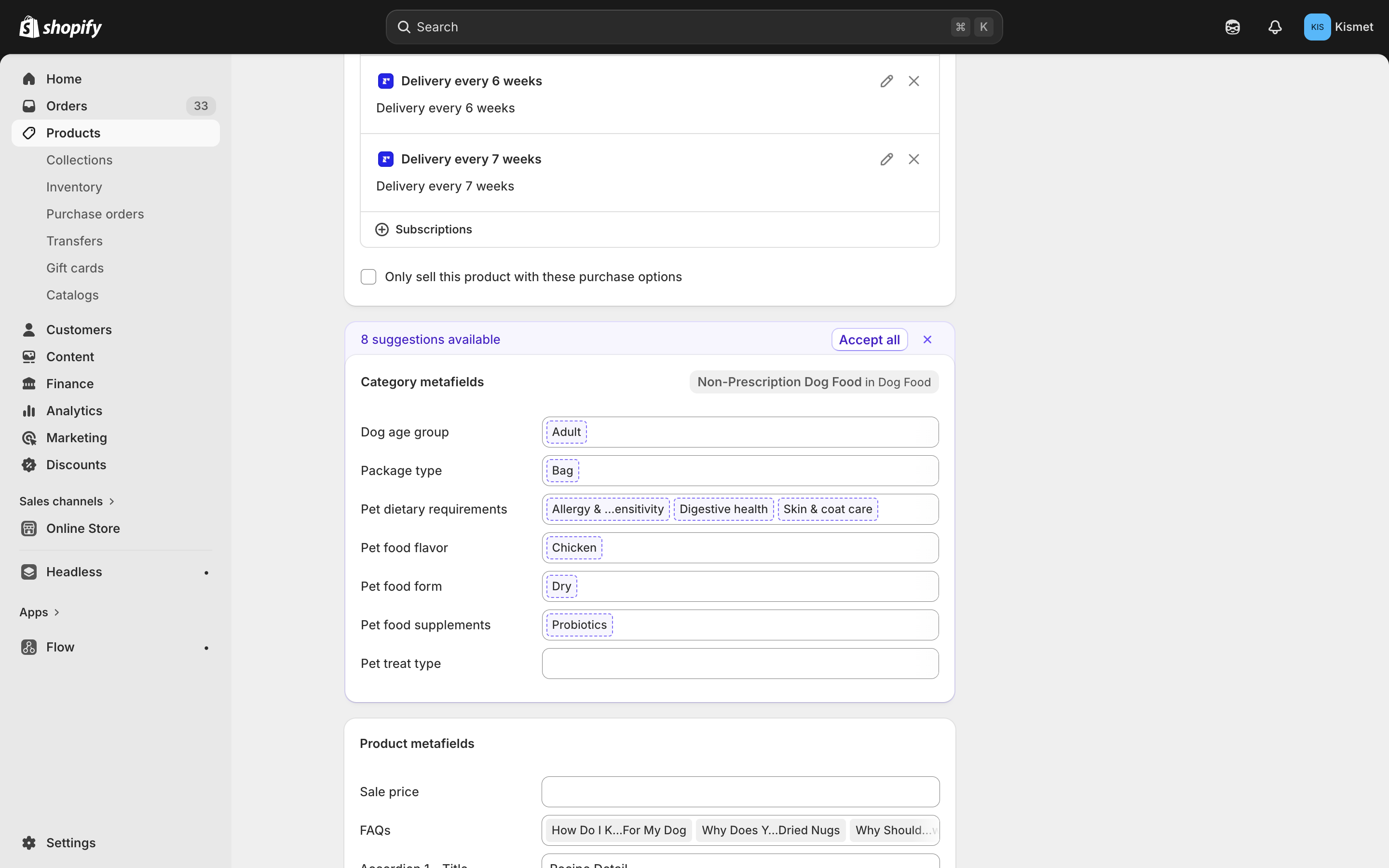 Product metafields showing sale_price